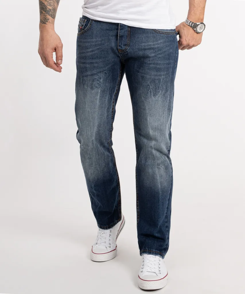 Rock Creek Herren Jeans Comfort Fit Blau RC-2357-K